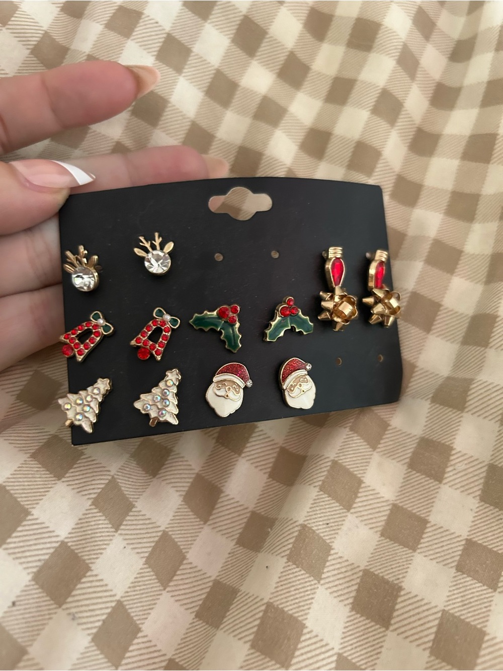 Holiday Mixed Earring Set - Red, Green, Gold